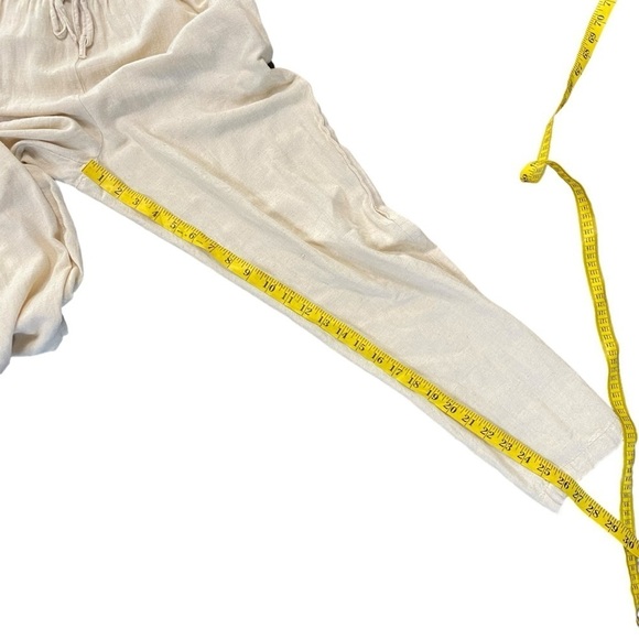 Sincerely Jules Lagenlook Coastal Beach Cream Long Sleeve Jumpsuit Size Small - Picture 10 of 12